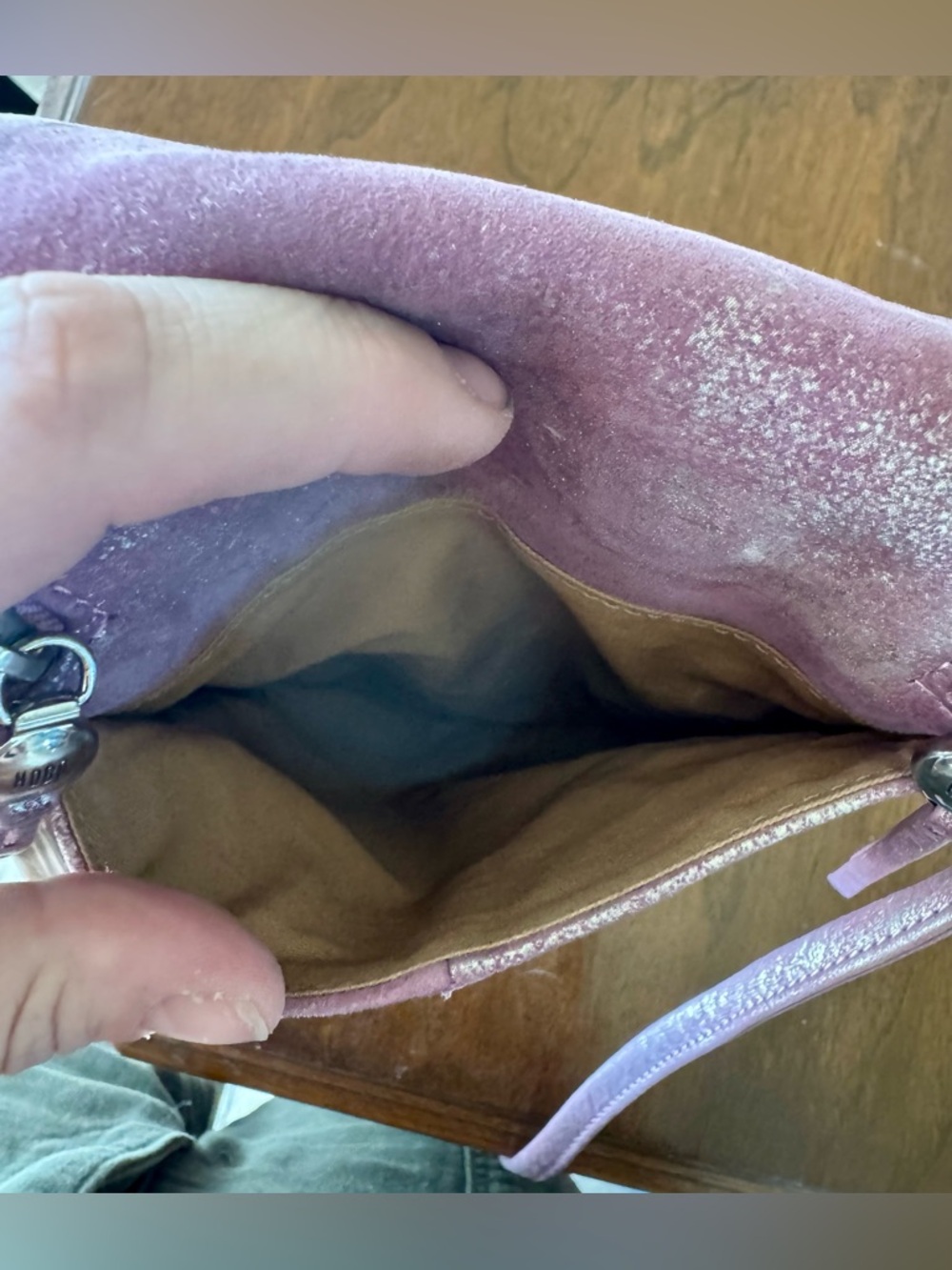 Hobo Fern Crossbody - Limited Edition - Soft Metallic Violet Leather - Picture 5 of 7